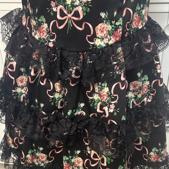 Dolls Kill Black Floral Mini Dress - Picture 4 of 6